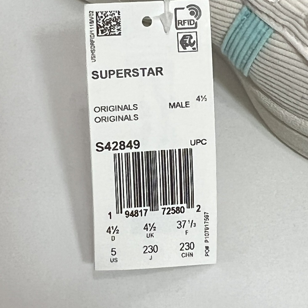 Adidas SUPERSTAR Unisex Corduroy Sneaker Casual Men Size 5‎ Women Size 6 S42849 - Picture 6 of 7